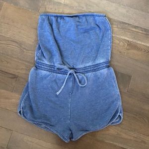 Never Worn Blue cotton romper/beach cover up